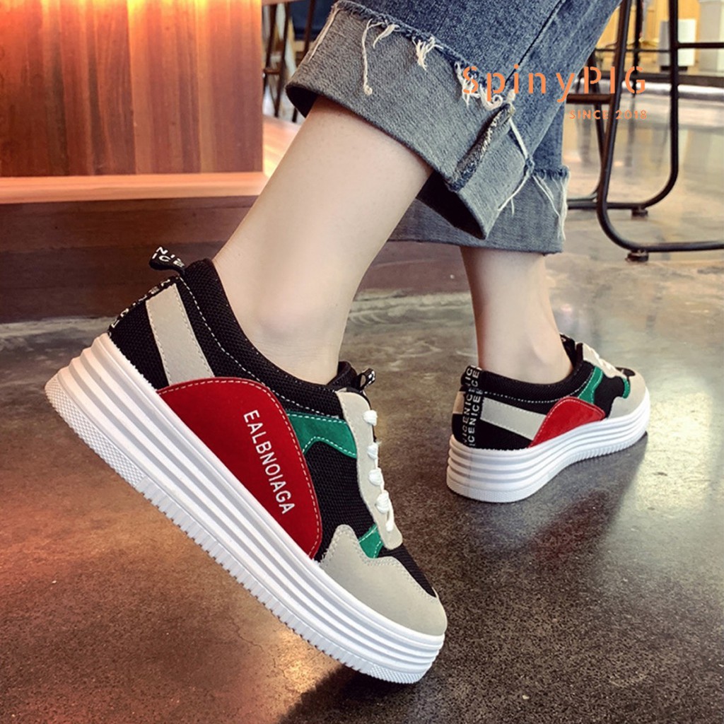 [FREESHIP-KÈM VIDEO] Giày thể thao Sneaker nữ kiểu dáng Hàn Quốc, đế mềm 3.5cm, da lột HOT TREND