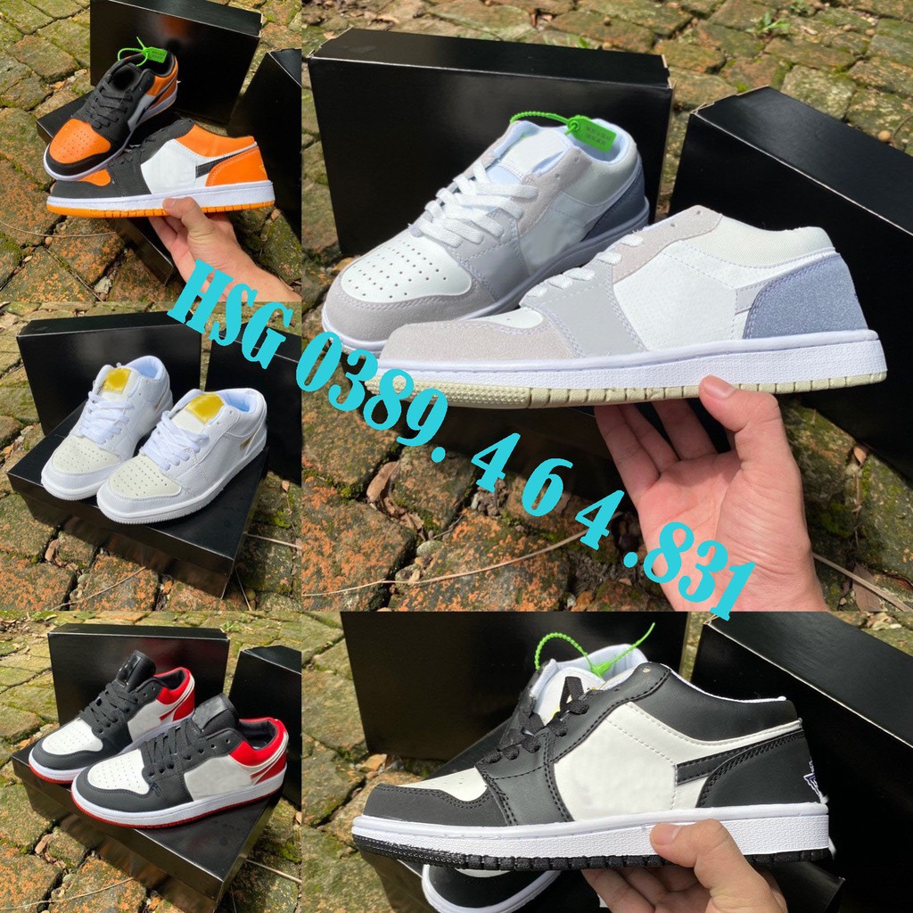 Giày Thể Thao J Cổ Thấp - Giày sneaker Cổ Thấp Full Size Full Box Bill