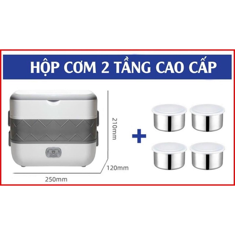 HỘP CƠM HÂM NÓNG BUCOOK 2 TẦNG 4 NGĂN