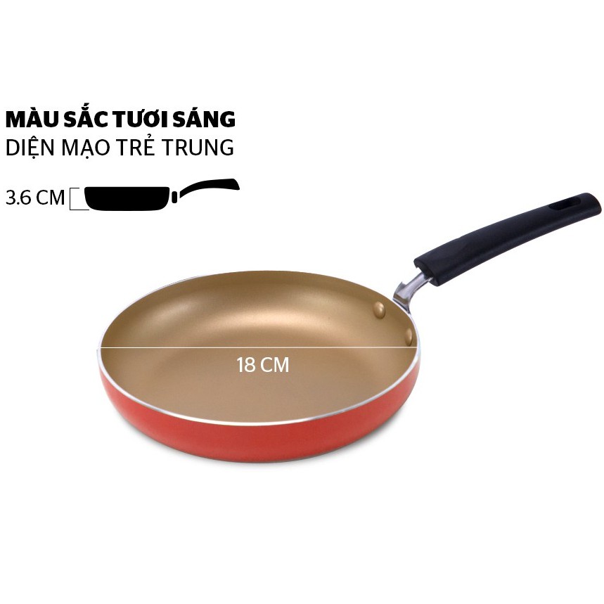 Chảo trơn chống dính SUNHOUSE 16cm, 18cm