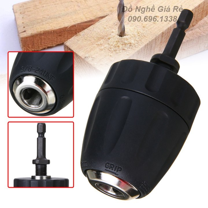 Bộ đầu chuyển đổi máy bắn vít sang khoan kẹp 10mm