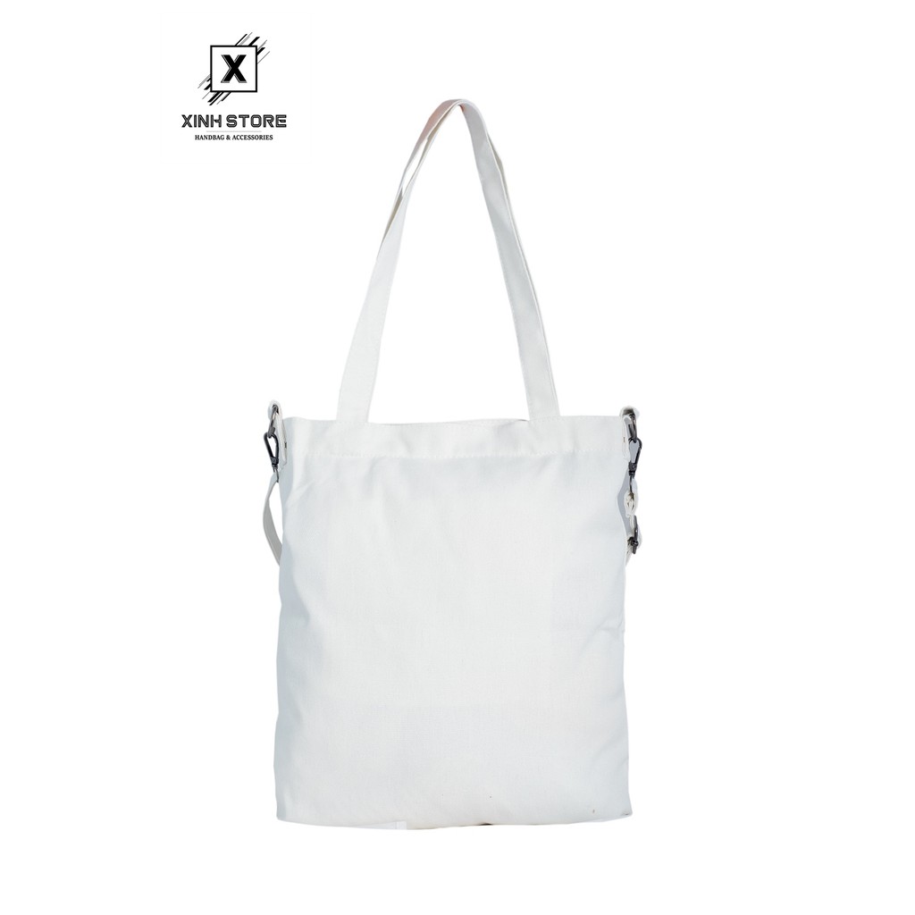 Túi Vải Tote Living Đeo Chéo Trắng XinhStore