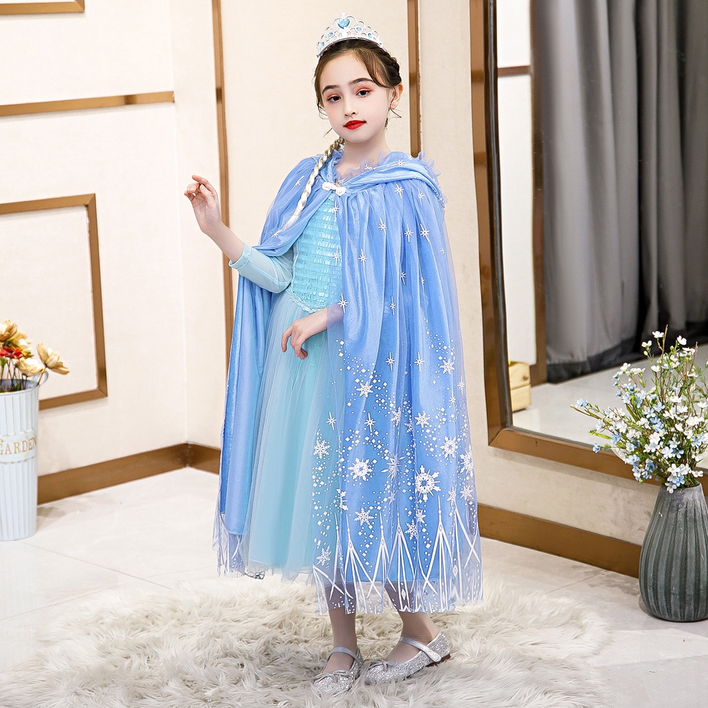 Halloween Costumes Children Role-Playing Wedding Accessories Birthday Gifts Frozen Elsa Cloak Baby Outing Princess Shawl Cloak