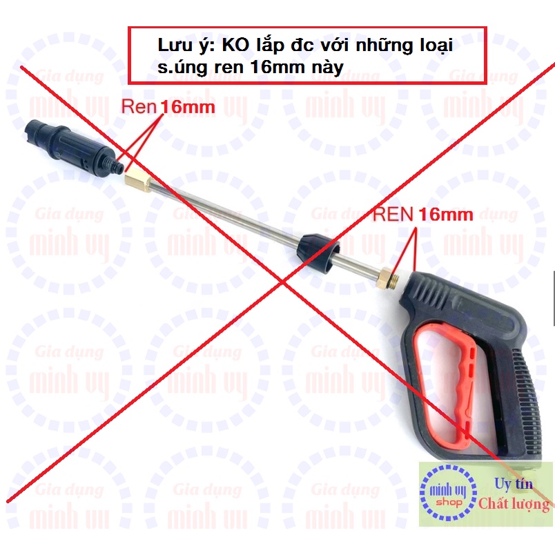 Bộ khớp nối nhanh ren 14mm cho máy rửa xe