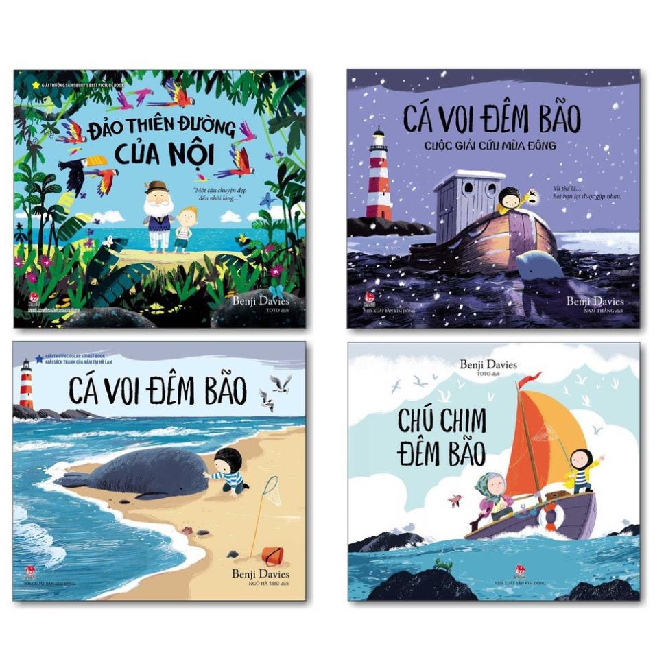 Sách Cá voi đêm bão bộ 4 cuốn - NXB Kim Đồng