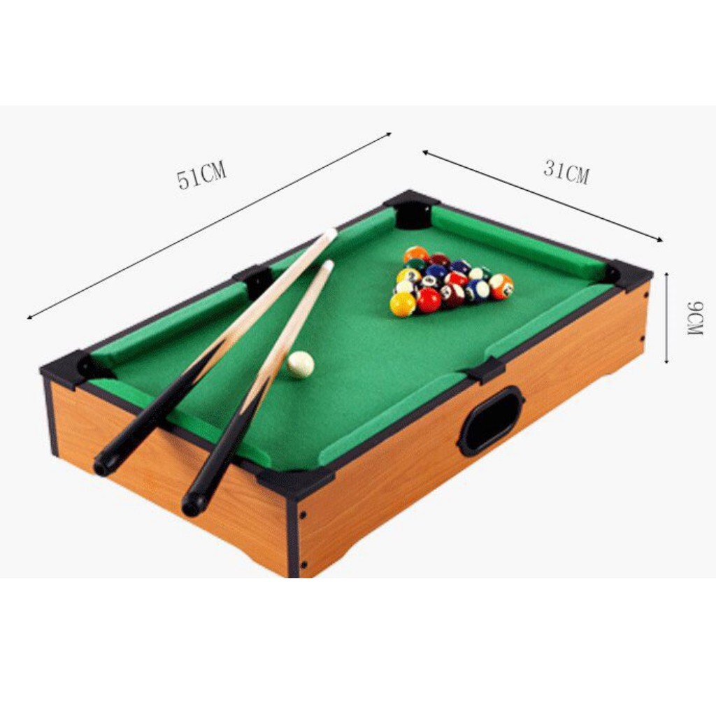 ĐỒ CHƠI BIDA MiNi Cỡ Lớn 51x31x9CM - Bàn BIDA MiNi Bằng Gỗ, Đầy Đủ Phụ Kiện - Đồ Chơi Cho Bé Và Người lớn