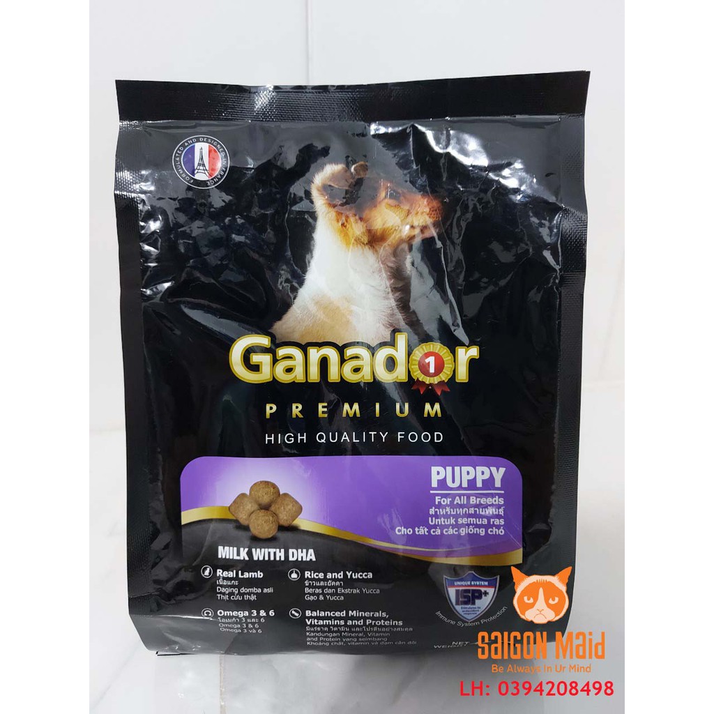 Thức ăn chó nhỏ Ganador Puppy (400g)- thức ăn hạt kết hợp hương vị sữa dành cho chó con