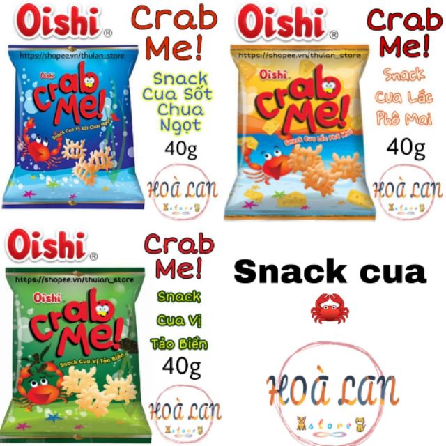 Bánh snack Oshi® vị cua gói 40g