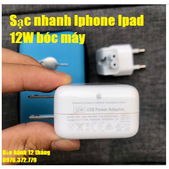 Củ sạc nhanh Iphone Ipad 12w Chính Hãng - Bảo Hành 12 tháng