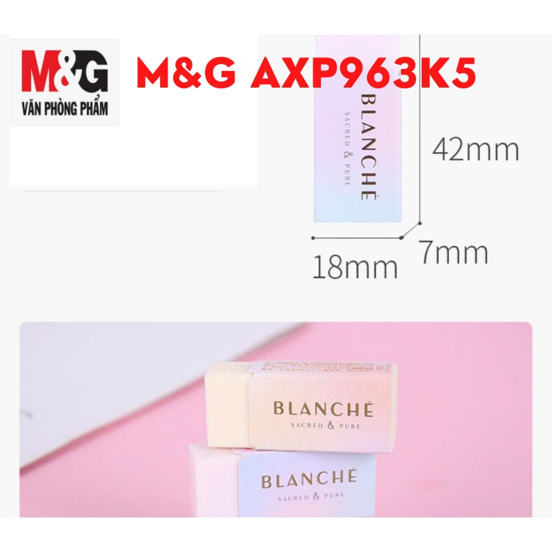 Combo 2 gôm M&amp;G AXP963K5 thân màu pastel xinh xắn