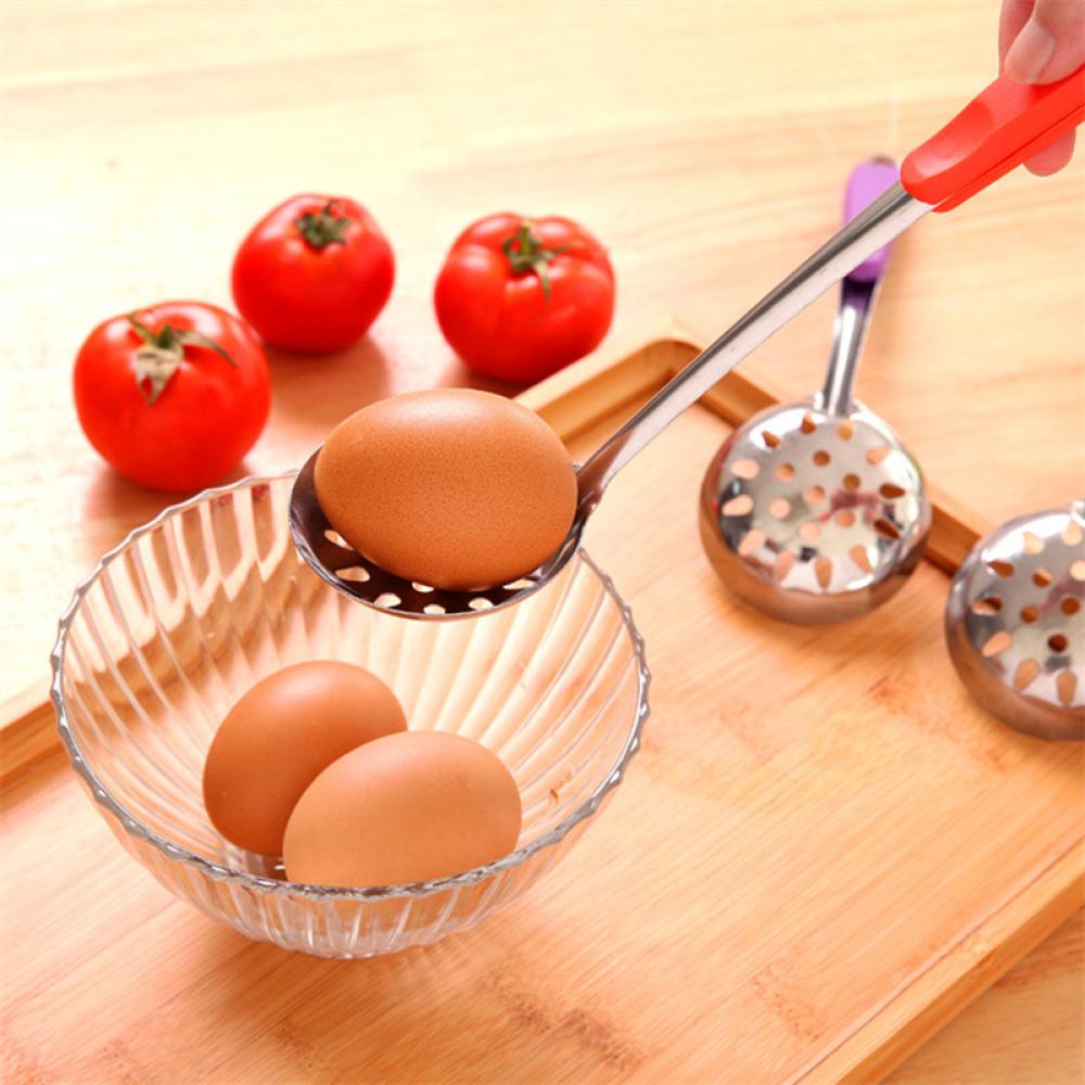 Muỗng Múc Canh Bằng Thép Không Gỉ Nhiều Màu Sắc Có Lỗ Treo Tiện Dụng Cho Nhà Bếp P8Z4