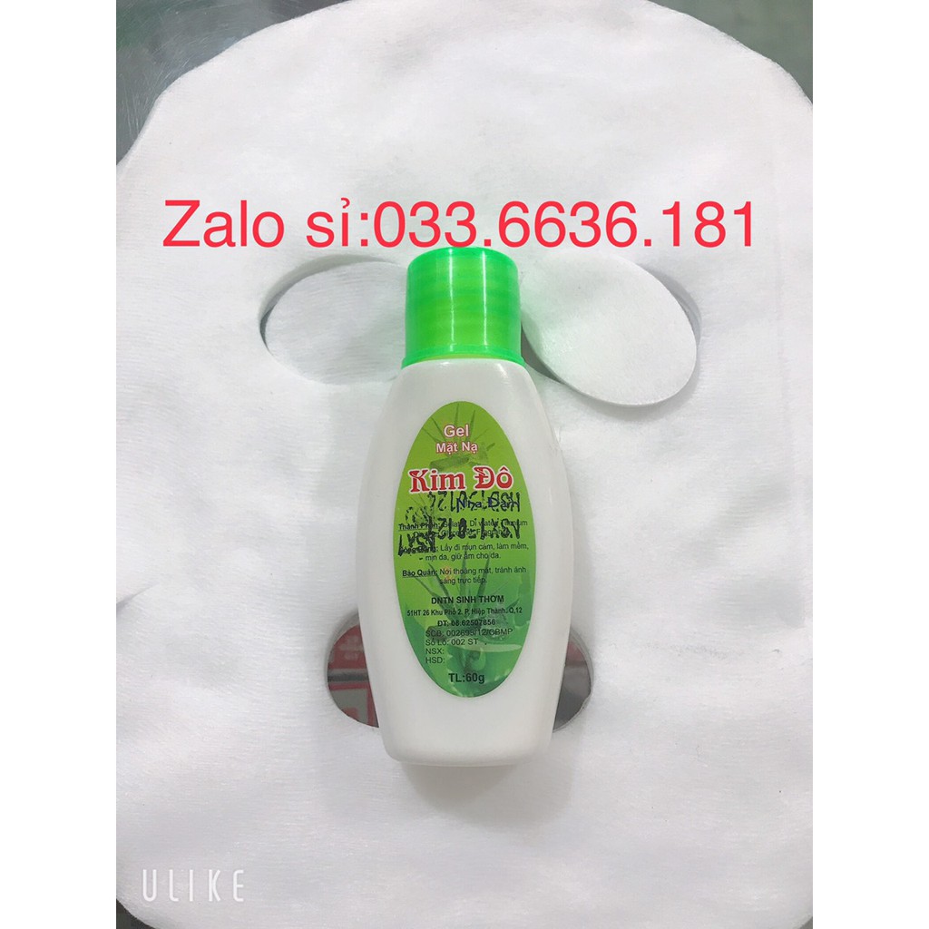 GEL HÚT MỤN nha đam KIM ĐÔ chai 60g + 10 miếng mặt nạ giấy