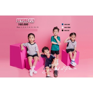 Bộ thể thao trẻ em beyono sky fly cộc tay