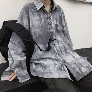 (A102) Sơ mi loang 2 màu ulzzang size M đến XL(kèm ảnh khách)