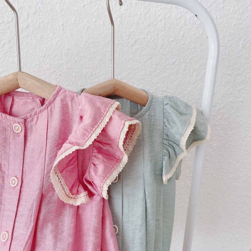 Váy bé gái, đầm bé gái vải thô mát hàng thiết kế size 80-140