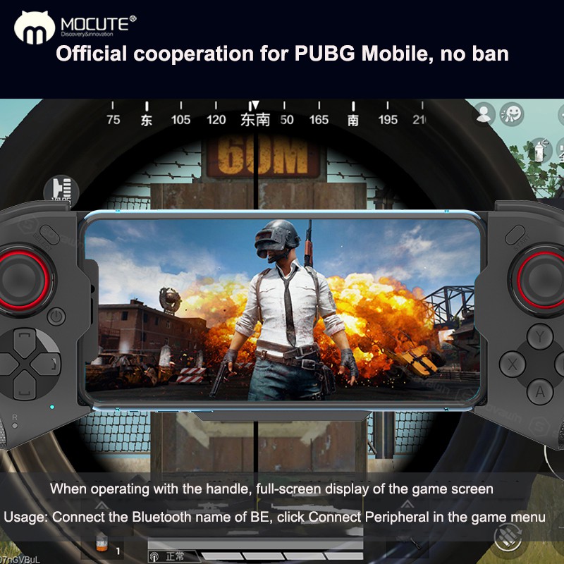 Mocute Gamepad 058 update 060 PUBG Controller for Cellphone Android Bluetooth Wireless Telescopic Joysticks cho iPhone IOS13.4