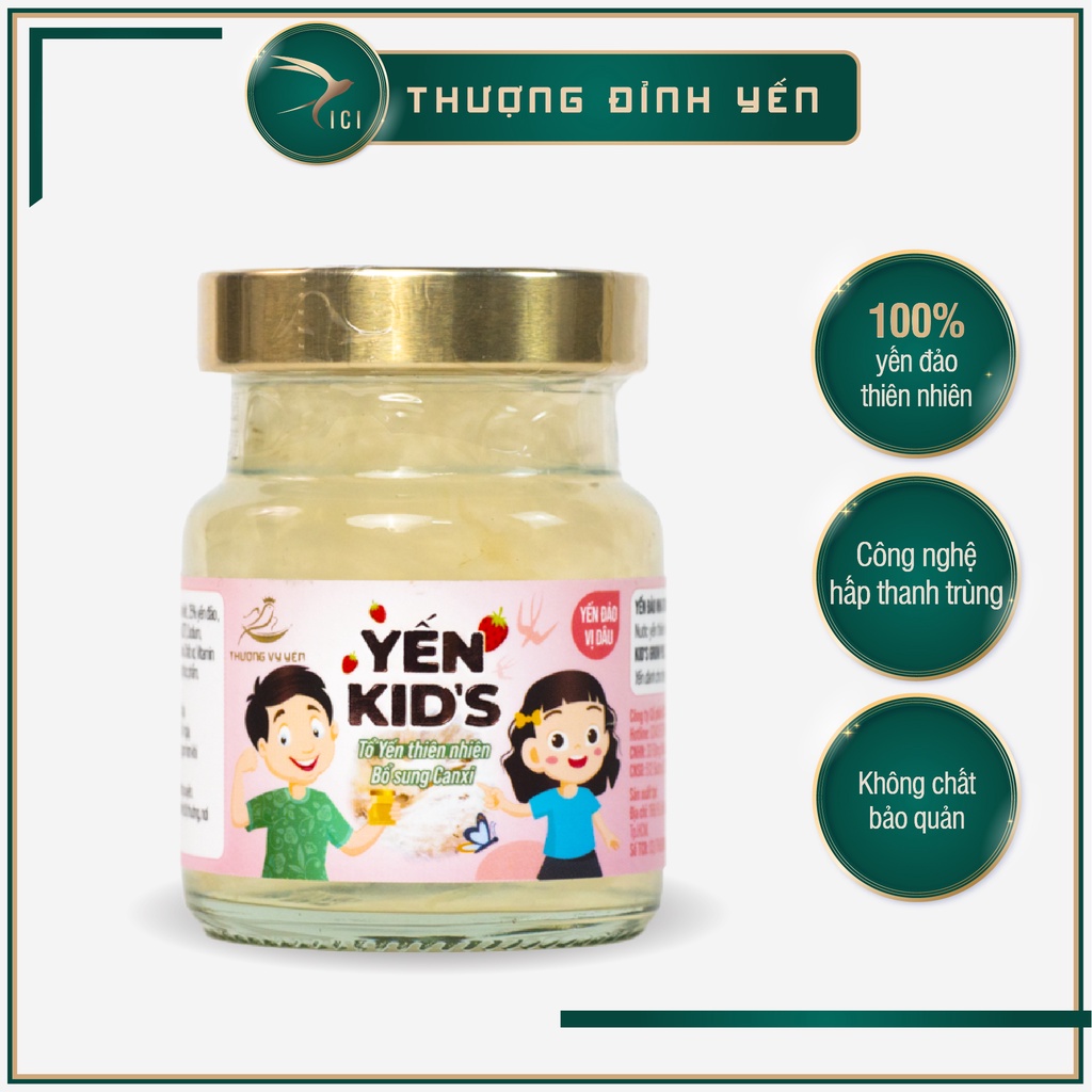 Yến Chưng Cho Bé CICI THƯỢNG ĐỈNH YẾN Thượng Vy Yến Kid Tăng Cường Miễn Dịch Hộp 1 Hũ x 70ml