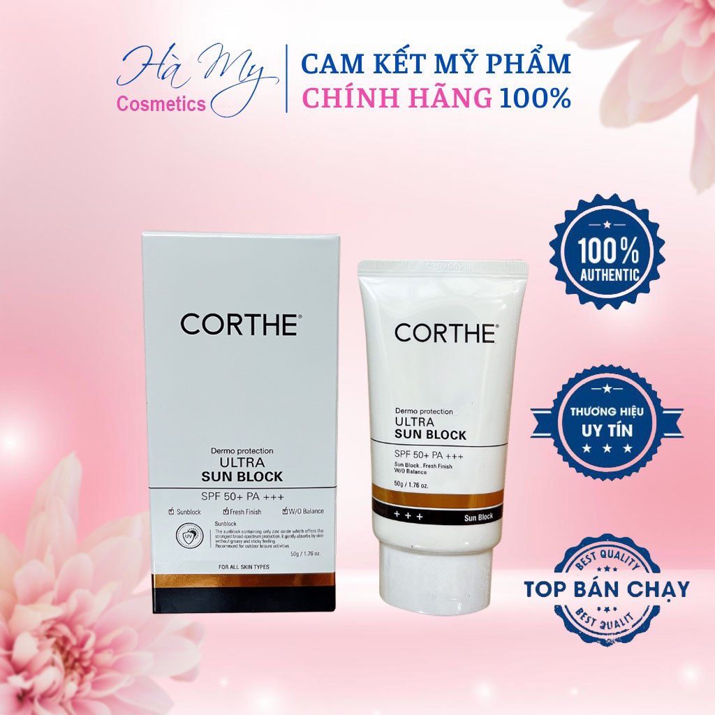 Kem chống nắng vật lý Corthe Dermo Protection ULTra Sun BLock SPF 50+/PA+++