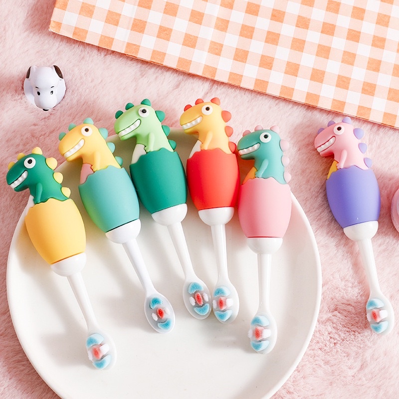 Bàn chải đánh răng hình khủng long ngộ nghĩnh cho bé từ 1-4t