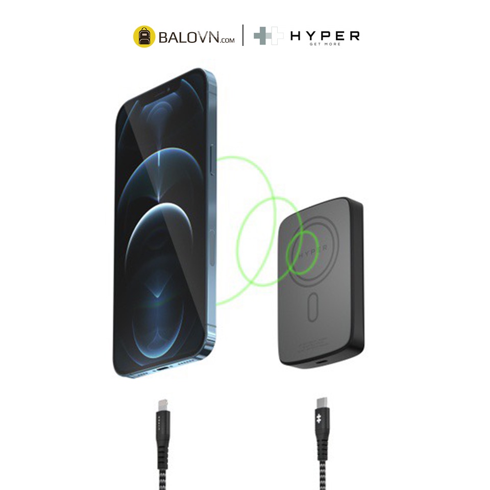 Sạc Dự Phòng Không Dây Hyper Juice Magnetic Wireless 5000 mAh WL61TC