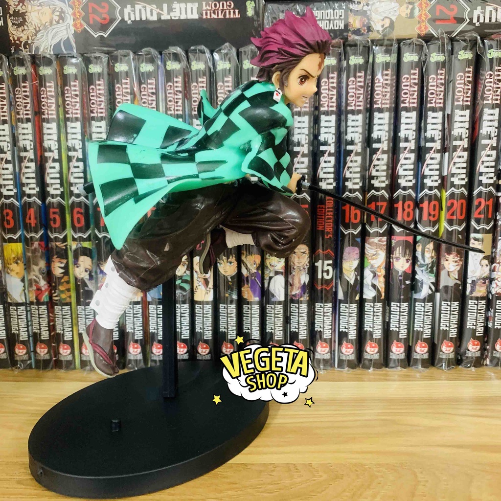 Mô hình Kimetsu No Yaiba - Mô hình thanh gươm diệt quỷ - Kamado Tanjiro tư thế vung kiếm chiến đấu - Tanjirou - Cao 18cm