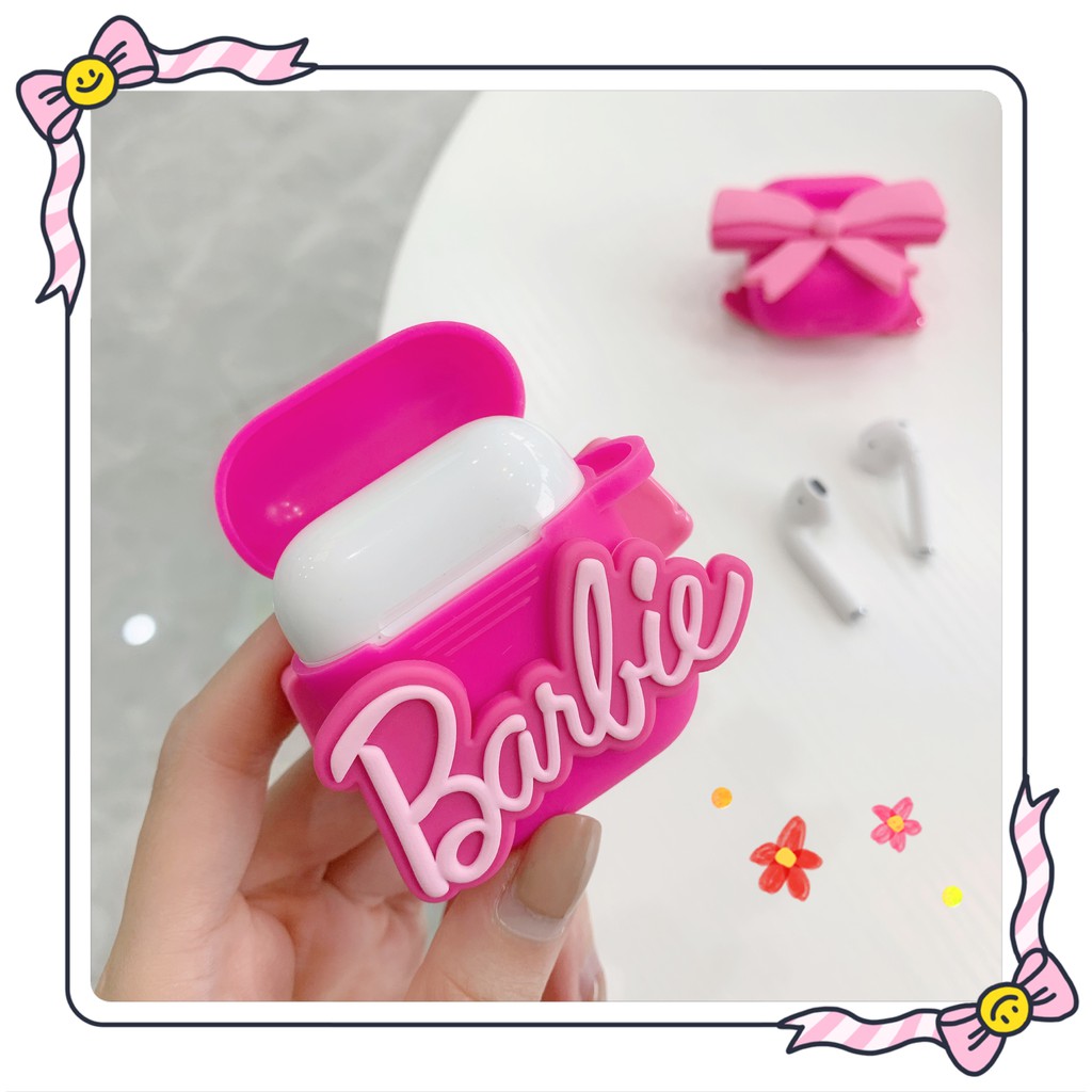 Vỏ Bảo Vệ Hộp Sạc Tai Nghe airpods 1 / 2 3 pro pro 2 1 / 2 3 pro Bằng silicone Mềm Hình Búp Bê barbie