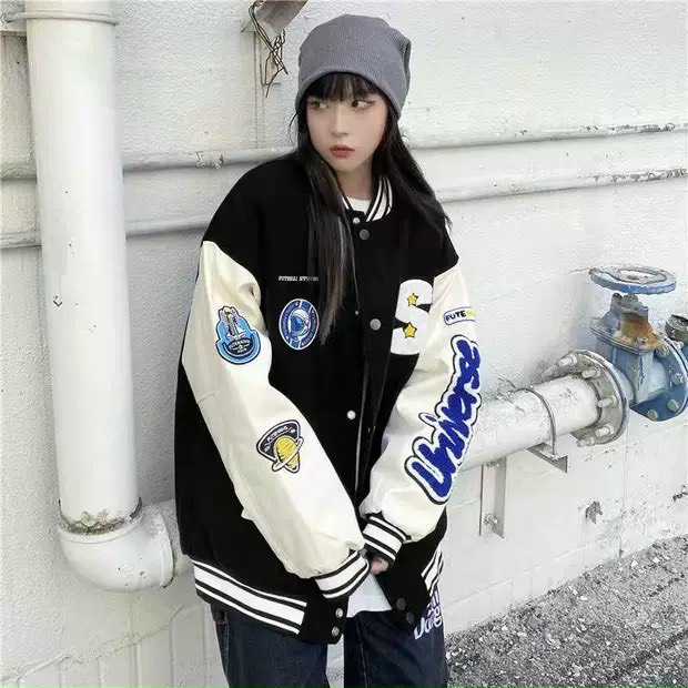 Áo Khoác Bomber Dù Unisex Thêu Chữ S Ulzzang Nữ Nhiều Mẫu Hot Áo Bomber Dù 2 Lớp Lên From Mặc Siêu Đẹp
