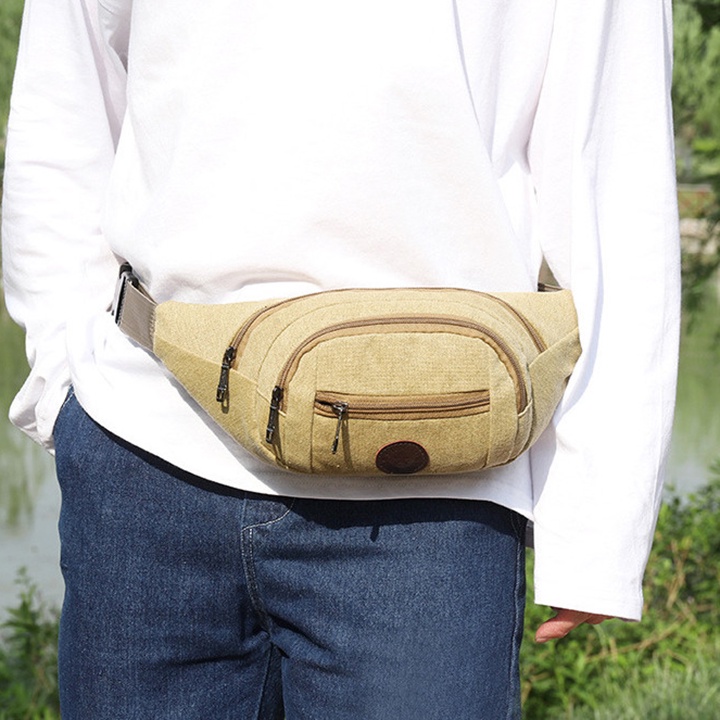 Túi bao tử nam, nữ chất liệu vải kaki siêu bền có nhiều ngăn tiện dụng TUI-80 | BigBuy360 - bigbuy360.vn