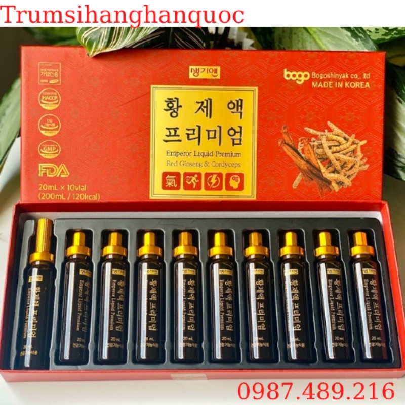 TINH CHẤT HỒNG SÂM - ĐÔNG TRÙNG HẠ THẢO HỘP 10 ỐNG - GIÁ RẺ - CHẤT LƯỢNG - UY TÍN