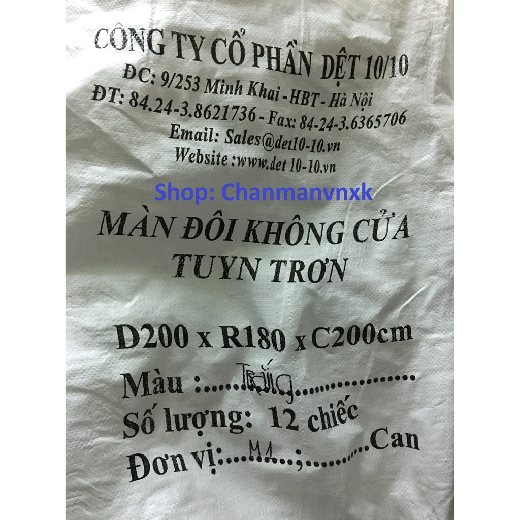 Màn tuyn cá nhân 1m2x2m công ty Dệt 10/10 chính hãng