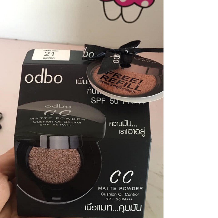 Phấn nước CC Cushion Matte Powder Oil Control ODBO hính hãng ( tặng lõi kèm)