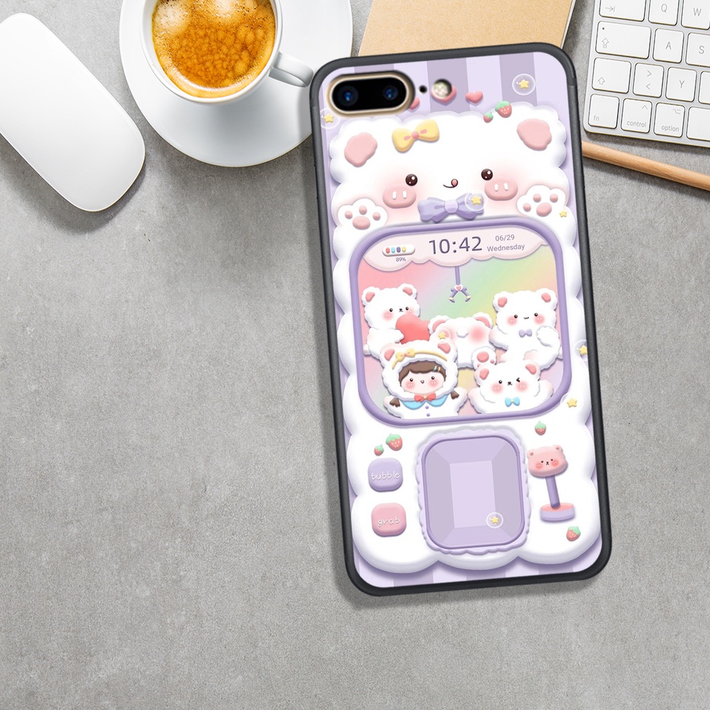 Ốp Lưng IPHONE 6 PLUS - 7 PLUS - 8 PLUS , In Hình Gấu ChiBi Đáng Yêu, Đẹp.