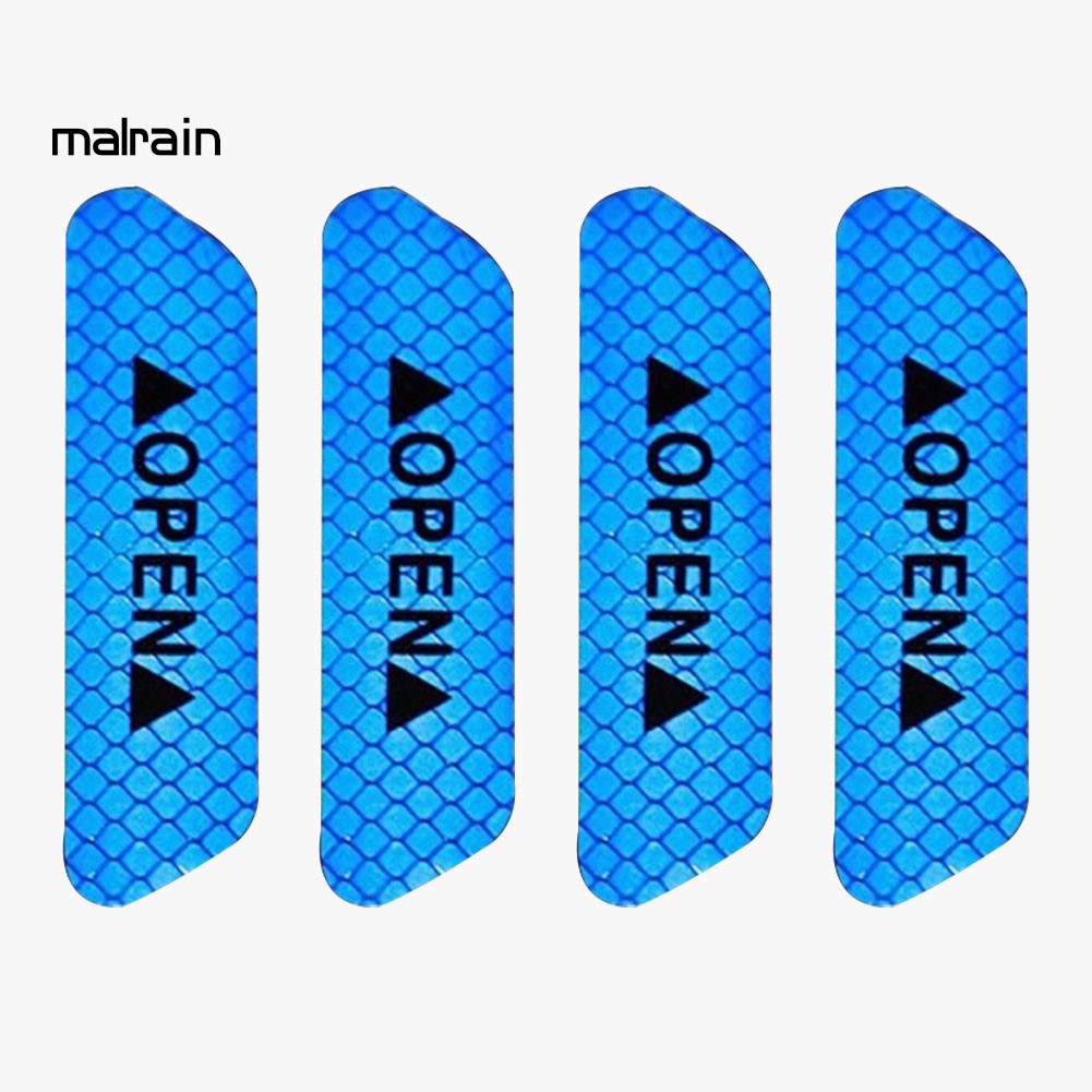 Bộ 4 Đề Can Phản Quang Cảnh Báo Mở Cửa Xe Hơi
