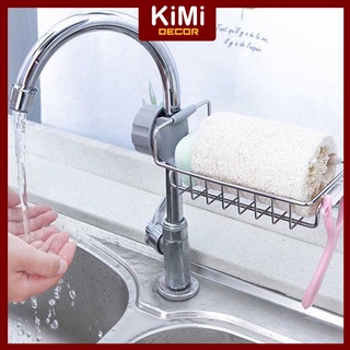 [FREESHIP 🎁] Kệ Khay Inox Gắn Vòi Để Miếng Rửa Bát Chén Đa Năng , Giá Treo Vòi Inox