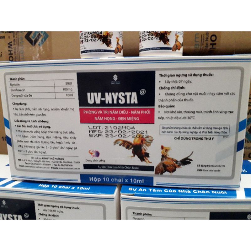 UV NYSTA 10ml. Nấm phổi, nấm nội tạng