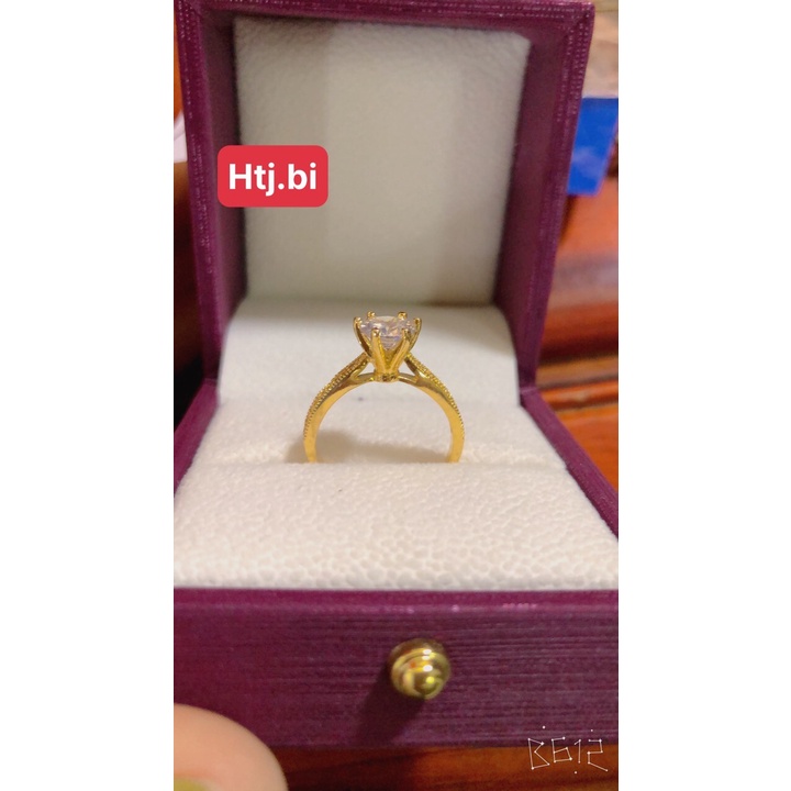 Nhẫn nữ mạ vàng đính đá cao đẹp lung linh sang chảnh htj