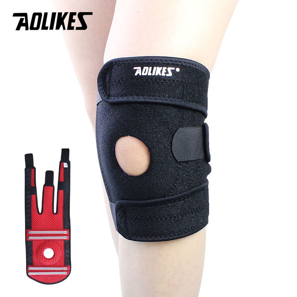 Đai quấn bảo vệ đầu gối thể thao AOLIKES A-7912 thoáng khí tránh xô lệch trệch khớp four spring sport knee support