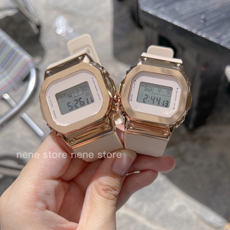 Đồng hồ SQUARE nam nữ dây cao su kiểu dáng sang trọng cho tuổi teen