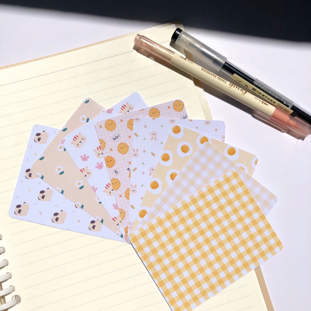 Một set 08 tấm sticker các màu dễ thương - bullet journal