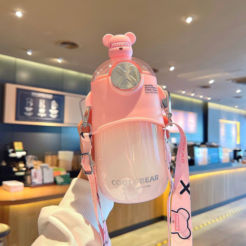 ONLY HOUSE Bình Nước Nhựa Dung Tích Lớn 720ml Thiết Kế Dễ Thương Chống Rơi Tiện Dụng Cho Bé Gái