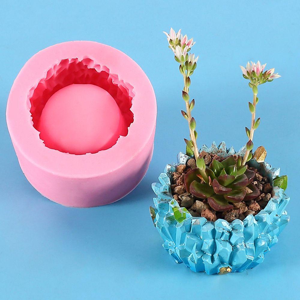 Khuôn Silicone Làm Chậu Hoa / Nến Bằng Resin Độc Đáo Trang Trí Nhà Cửa