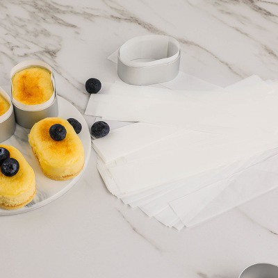 Set 10 khuôn làm bánh phô mai hình oval bằng nhôm tiện lợi