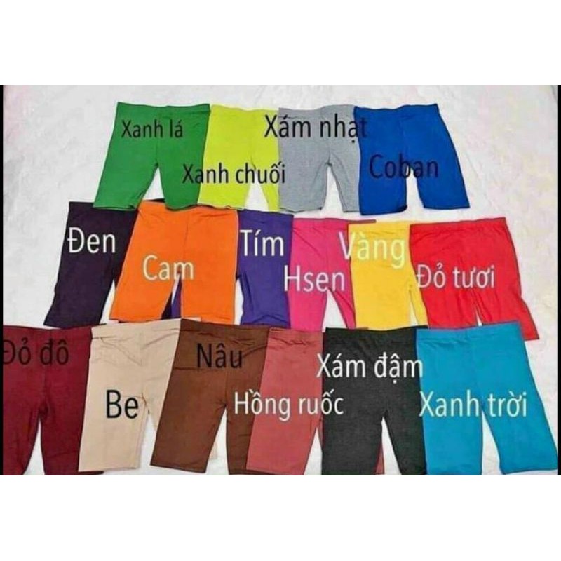Quần Legging Rainbow Thái Lan, Ngố trên gối màu trơn, Chuẩn 100% cotton Thái