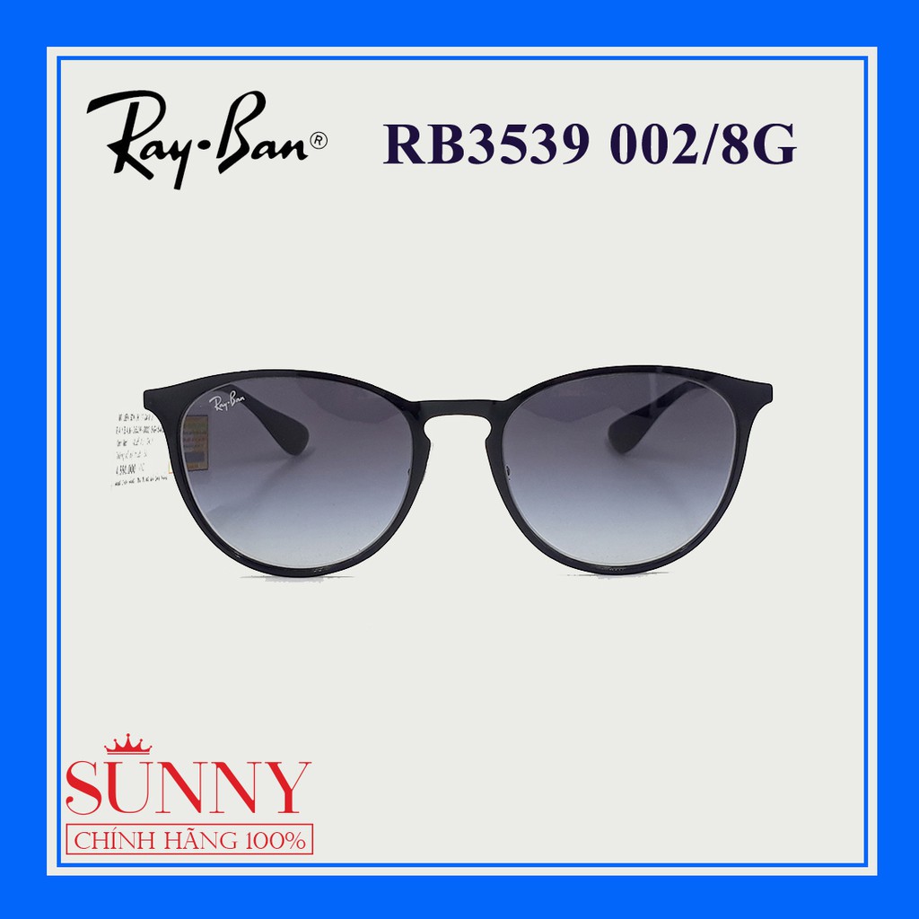 Kính mát nữ Rayban RB3539 nhiều màu chính hãng, thiết kế dễ đeo bảo vệ mắt