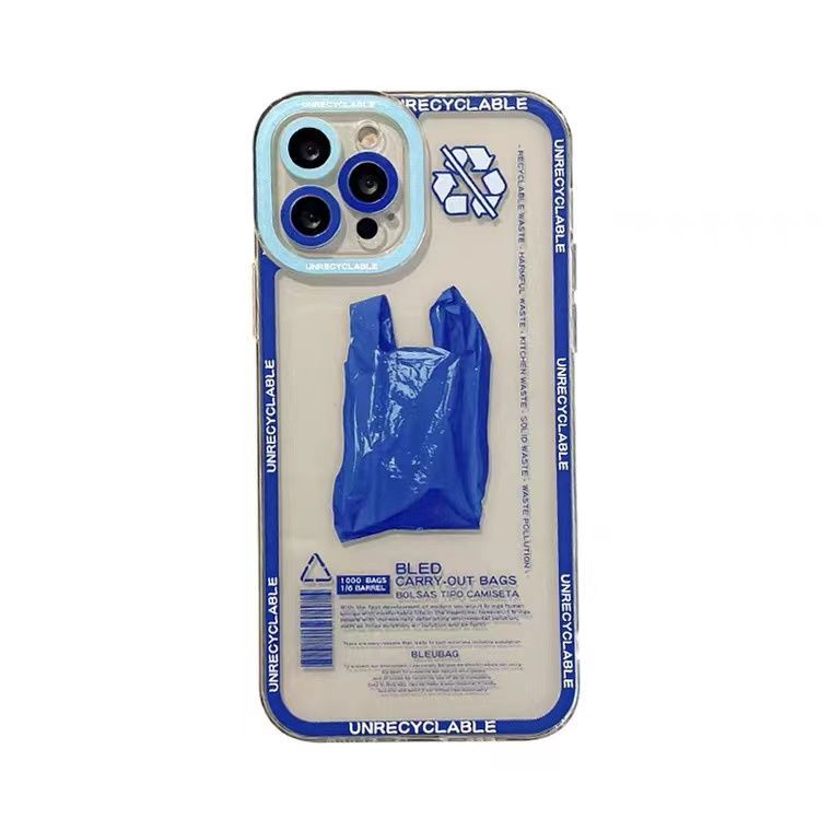Ốp Điện Thoại Mềm Trong Suốt Hình Túi Rác Cho IPhone 13 13pro 12promaxSE2 2020/11 Pro MAX / 6S/ 7 / 8 Plus/ XR