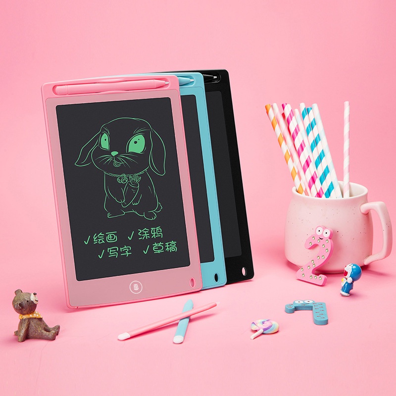 Bảng Viết Thông Minh LCD Tự Xóa 8.5 Inch Cho Bé Tập Vẽ Viết Sáng Tạo - BỐ KHỦNG LONG