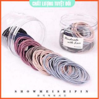 [FreeShip – Xả kho]Thun cột tóc nhiều màu - loại tốt set 3 dây -