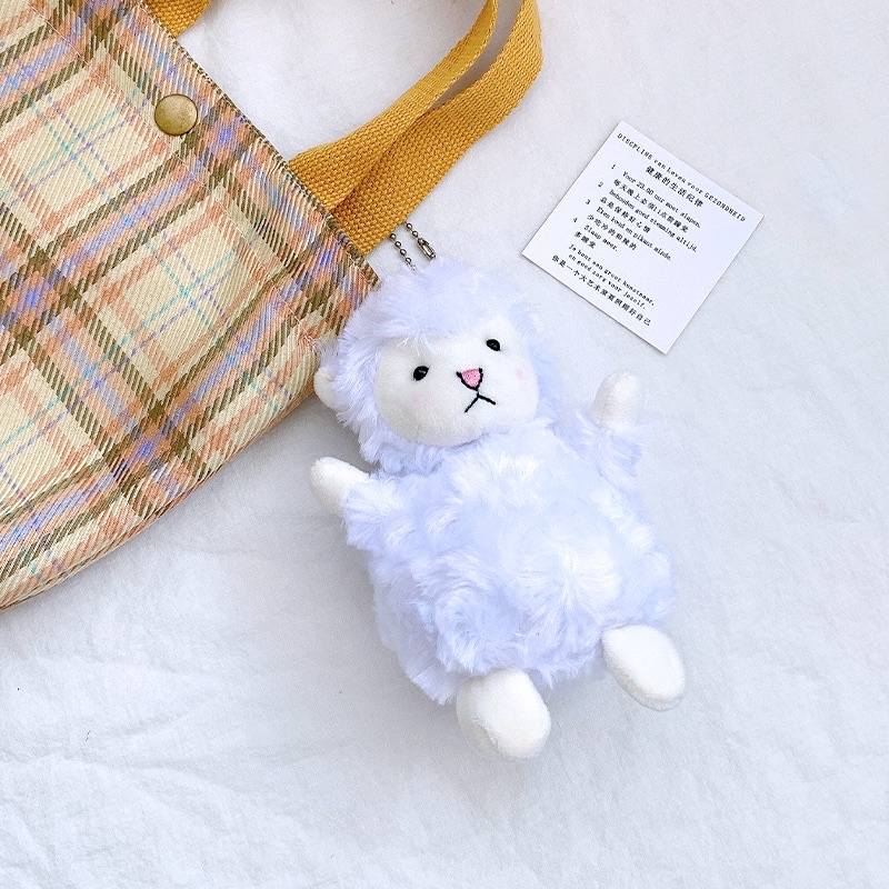 Móc khoá gấu bông treo balo túi xách hình gấu cừu dễ thương