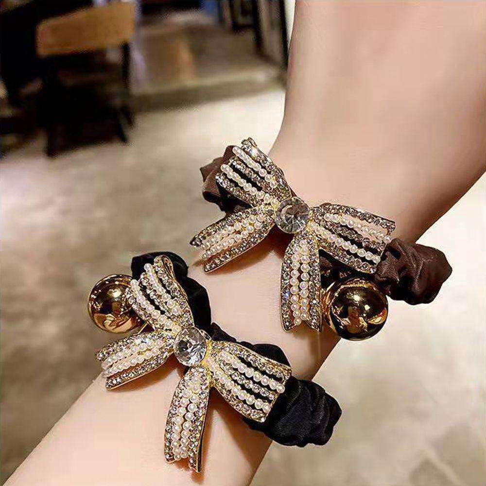 Dây Buộc Tóc Thắt Nơ Thanh Lịch Cho Nữ|Dây Cột Tóc Bằng Hợp Kim Thiết Kế Xinh Xắn Thời Trang Cho Nữ