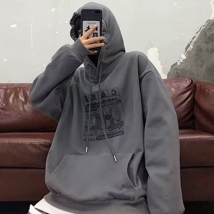 Áo Hoodie Tay Dài Dáng Rộng In Hình Cửa Hàng Tiện Lợi Phong Cách Mỹ Thời Trang Unisex M-5XL